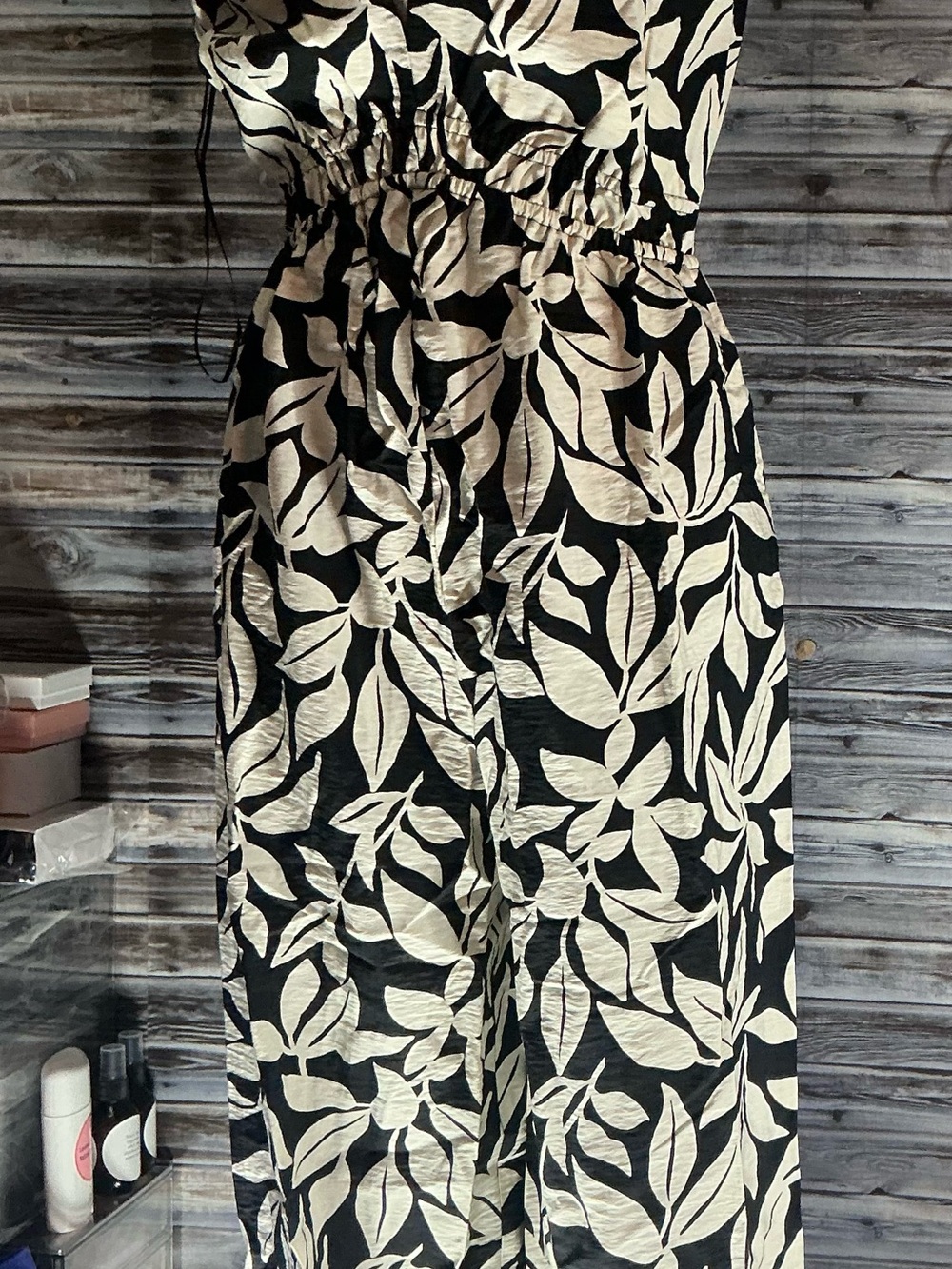 ⭐ NWT A New Day Jumpsuit Bundle XS S M Black Leaf Wide Leg - Picture 4 of 10